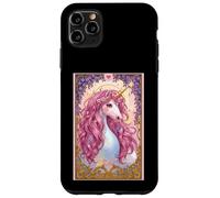 Corne Licorne avec crinière Rose Cheval Hobby Cheval Coque pour iPhone 11 Pro Max