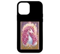 Corne Licorne avec crinière Rose Cheval Hobby Cheval Coque pour iPhone 12 Mini