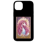 Corne Licorne avec crinière Rose Cheval Hobby Cheval Coque pour iPhone 14 Plus