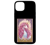 Corne Licorne avec crinière Rose Cheval Hobby Cheval Coque pour iPhone 15 Plus
