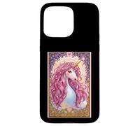 Corne Licorne avec crinière Rose Cheval Hobby Cheval Coque pour iPhone 15 Pro Max