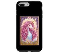 Corne Licorne avec crinière Rose Cheval Hobby Cheval Coque pour iPhone 7 Plus/8 Plus