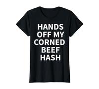 Corned Beef Hash Apparel - Meilleur Design Amusant pour Les Amateurs de haschisch T-Shirt Graphique avec Valeur, Femme, Noir, L