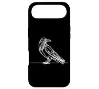 Corneille Mantelée Line Art Oiseau Perché Coque pour iPhone Air