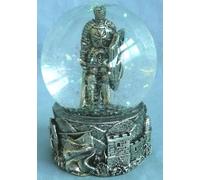 Cornelißen Boule à paillettes - Chevalier - Hauteur : 9 cm - Miniature - Neige