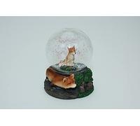 Cornelissen Boule à paillettes renard, 6,5 cm, boule à neige, moderne, Multicolored, Plastique