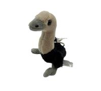 Cornelißen Porte-clés en Peluche Cornelius Autruche H 15 cm, Oiseau en Peluche Noir, Cadeau pour Enfant