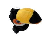 Cornelißen Porte-clés en Peluche Toucan H 14 cm, Oiseau en Peluche Noir, Cadeau pour Enfant