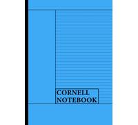 Cornell Notebook: Blue A4 Cornell Note-Taking System Paper for High School, College, University Students 110 pages