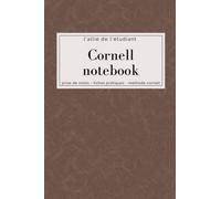 Cornell Notebook - Carnet de prise de notes - Cahier de fiches pratiques - A5 avec papier épais de qualité supérieur - Carnet Méthode Cornell - Ideal pour étudiant ou professeur