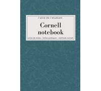 Cornell Notebook - Carnet de prise de notes - Cahier de fiches pratiques - A5 avec papier épais de qualité supérieur - Carnet Méthode Cornell - Ideal pour étudiant ou professeur