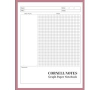 Cornell Notes: Graph Paper Notebook for Students and Teachers. Graph Paper Quad Grid for Taking Notes College Medium with Simple Cover.