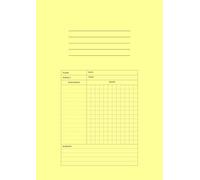 Cornell Notes Notebook Maths: A4 Cornell Note Taking System (Method) Exercise Book for Teacher and Students | 7mm Squared Grid Ruled Graph Notepad | ... Office & School Stationery Supplies - Yellow