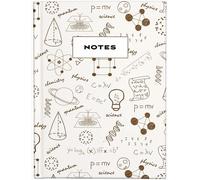 Cornell Notes Notebook: Note Taking with Graph Paper Quad Grid, Index and Numbered Pages, Science