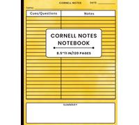 Cornell Notes Study Notebook: Structured Pages for Revision, Key Concepts, Test Prep and Turning Lessons into Easy-to-Review Study Notes(Yellow Cover)
