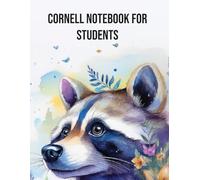 Cornell Style Notes Notebook for Students: Cute Animal: Racoon Cover edition