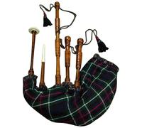 Cornemuse écossaise avec housse tartan Mackenzie | Finition naturelle en palissandre | Accessoires complets | Livre de tuteur et sac gratuits - Bois de rose