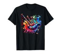 Cornemuse Écossaise Colorée T-Shirt