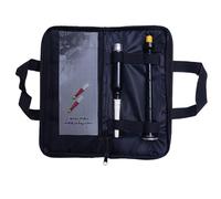 Cornemuse écossaise d'entraînement - Bois de rose, finition noire et naturelle avec supports argentés et ivoires, comprend un étui rigide et 2 anches - Idéal pour la pratique de la cornemuse écossaise