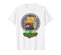 Cornemuse écossaise pour Chat - Musician Band Rockstar T-Shirt Graphique avec Valeur, Homme, Blanc, M