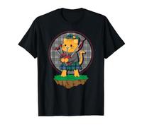 Cornemuse écossaise pour Chat - Musician Band Rockstar T-Shirt Graphique avec Valeur, Homme, Noir, M