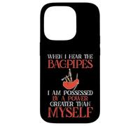 Cornemuse Humour Possédée par Great Power Cornemuse Coque pour iPhone 14 Pro