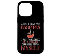 Cornemuse Humour Possédée par Great Power Cornemuse Coque pour iPhone 14 Pro Max
