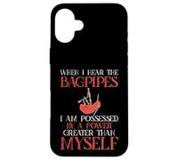 Cornemuse Humour Possédée par Great Power Cornemuse Coque pour iPhone 16 Plus
