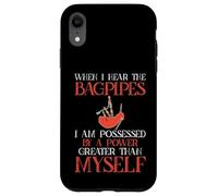 Cornemuse Humour Possédée par Great Power Cornemuse Coque pour iPhone XR