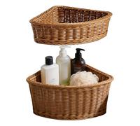 Corner Basket - Triangle Storage Organizer | Corner Storage Basket For Kitchen, Bathroom, Bedroom, Shower, Nursery, Pantry, Cabinet, Wardrobe, Or Countertop, Perfect For Organizing Household Items