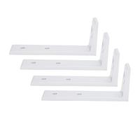 Corner Braces Right Angle Bracket Support Heavy Duty L Shaped Aluminum Fixing Repair Brackets for Furniture Cabinets Shelves Silver 4PCS 140mm x 6mm (3030 simple fente-argent)