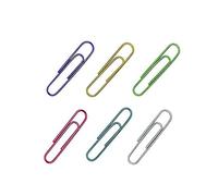 Corner Cabin Lot de 150 trombones Jumbo 5,1 cm - Accessoires de fournitures de bureau de couleurs assorties - Aiguille à papier mignonne - Marque-page multicolore