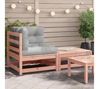 Corner Garden Sofa Set with Cushions and Footrest, Outdoor Patio Furniture, Modular Wooden Lounge Chair for Terrace, Durable Douglas Fir, Water-Resistant Slat Design, Comfortable Seating Experience