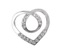 Corner Hem Waist Knotted Brooches Metal Hijab Scarf Ring Button Shirt T-shirt Fixed Buckle Accessories pour femmes filles accessoires décoratifs(Silver-L)