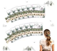 CORNER LACE 24pcs montagne thème élastique cheveux cravattes/bandes bandes poignets pois vert, célibataire fête demoiselle d'honneur proposition cadeaux avec dernière piste avant le voile cartes