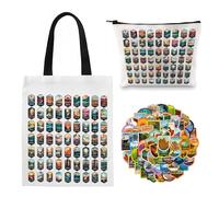 CORNER RUNNER Coffret cadeau Parcs nationaux - Comprend un sac fourre-tout, une trousse de maquillage et 63 autocollants pour parc national - Cadeau exquis pour les amateurs de camping et de
