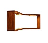 Corner Shelf Floating - Corner Shelf Storage Organizer with LED Lights | L Shaped Rustic Floating Shelves with Lights for Plant Picture Book Bedroom Home Office Bathroom Fireplace