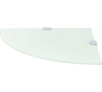 Corner Shelves 2 pièces avec chrome Support verre blanc 9.8 "x9.8