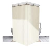 Corner Shower Rod - Wall Mounted Adjustable No-Drill Folding Home Supplies, Rustproof L-Shaped Bathroom Shower Rods for Apartment Dormitory, Space Saving Rail for Window Rv Wall Bath Inside 40 Inch