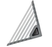 Corner Sink Rack, Dish Drying Rack, Triangle Roll Up Drainer, Silicone Aluminium Build, Space-Saving Design, Ideal for Home RV Kitchen Apartment, 12,6 x 12,6 x 1,77 Inches, 1 pièce