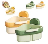 Corner Sink Strainer, Suction Cup Sink Corner Rack, 2025 Upgraded Auto Press Dumping Self-Cleaning Sink Strainer Basket, Triangle Storage Rack with Drain Hole (Green+Orange)