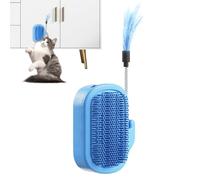 Corner Wall Cat Scratcher, Self Groomer with Catnip, PP Massage Comb Brush, Furniture Protector for Cats, Rabbits, and Dogs, Indoor Use, Easy Mount, Durable Design for Home, Couch, and Table, 13x10cm