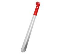 Cornes de chaussures en métal à manche Long 42cm, chausse-pied for femme enceinte et personne âgée, cuillère for la maison, ne se penche pas sur le port spatule, 1 pièces pour Hommes, Femmes(Red)