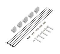 Cornes De Commande D'avion RC 20x11mm + 1,2x21mm Chape + Connecteur De Tige De Poussée Butée De Liaison 1,3mm + 1,2x180mm Tiges De Poussée En Acier De Style Z Pièces(9267 Set)