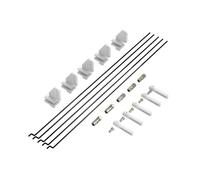 Cornes de commande d'avion RC 20x11mm + chape 1.2x21mm + bouchon de liaison de connecteur de tige de poussée 1.3mm + jeu de tiges de poussée Z en acier 1.2x180mm(9267 Set x1)