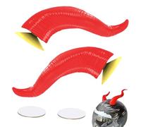 Cornes de diable pour casque - 2 pièces adhésives - Cornes de casque de moto | PVC souple - Décoration de casque - Accessoires de motard élégants - Ajustement universel pour casques de moto, de