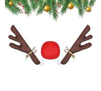 Cornes De Renne Pour Voiture Noël | Décoration Automobile Cerf Pour Fêtes,Ornement Peluche Pour Parades Chasse Événements Festifs Golf Fêtes De Renne