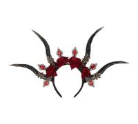 Cornes du Diable Noir Serrage-têtes en Plastique, Célébration Halloween | Accessoire Photo Fait Main, Confortable et Sûr à Porter, Parade Halloween, Engagement, Style