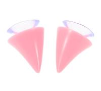 Cornes pour Casque de Moto Rose, Fête Halloween, Plastique, Ventouses | Réutilisable, Forme Corne de Taureau, Fixation par Succion, pour Scooter