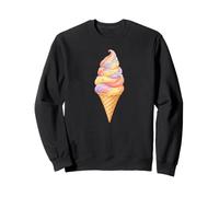 Cornet de crème glacée Arc-en-Ciel Pastel Soft Serve Sweet Dessert Lover Sweatshirt